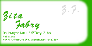 zita fabry business card